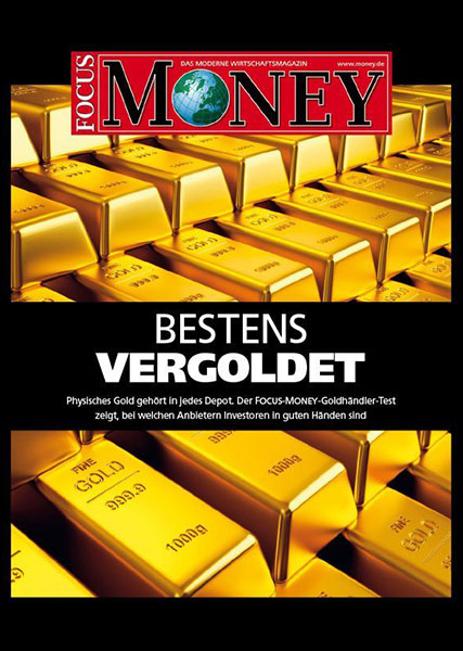 Auvesta a obținut o distincție de comerciant de aur de top - Der Focus Money Goldhändler – Testul Focus Money pentru comercianții de aur indică acei furnizori la care clienții se află pe mâini bune